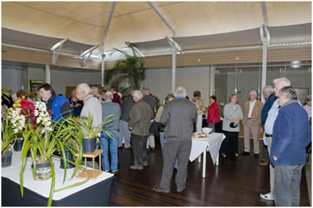 People talking before our luncheon.  Who do you recognise?